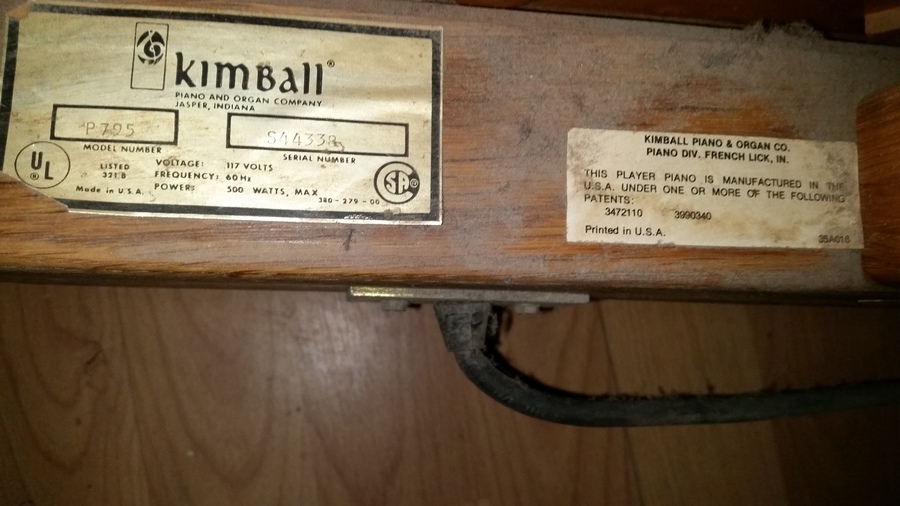 kimball serial number